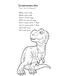 Tyrannosaurs Rex Song Coloring Page